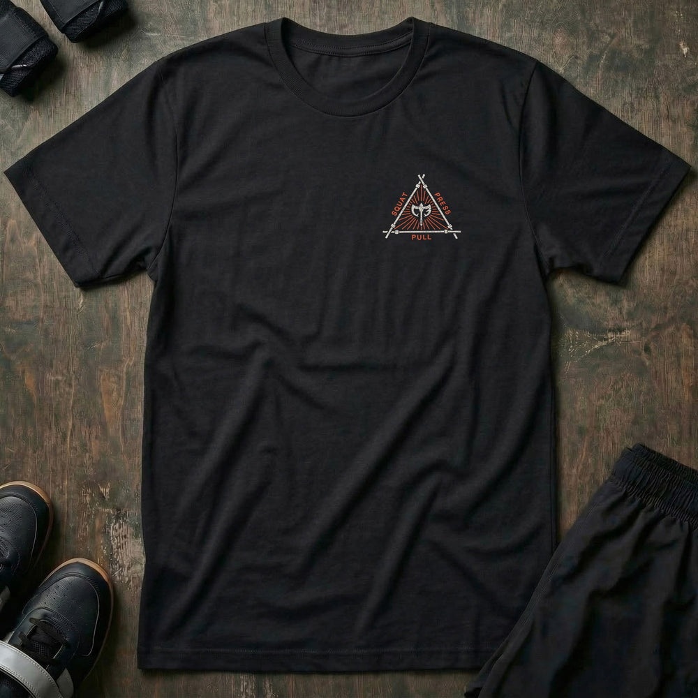 The Balance of Power - Black Tee - Conquering Barbell