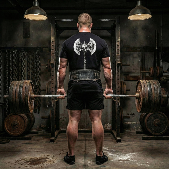 The Battle Axe - Black Tee - Conquering Barbell