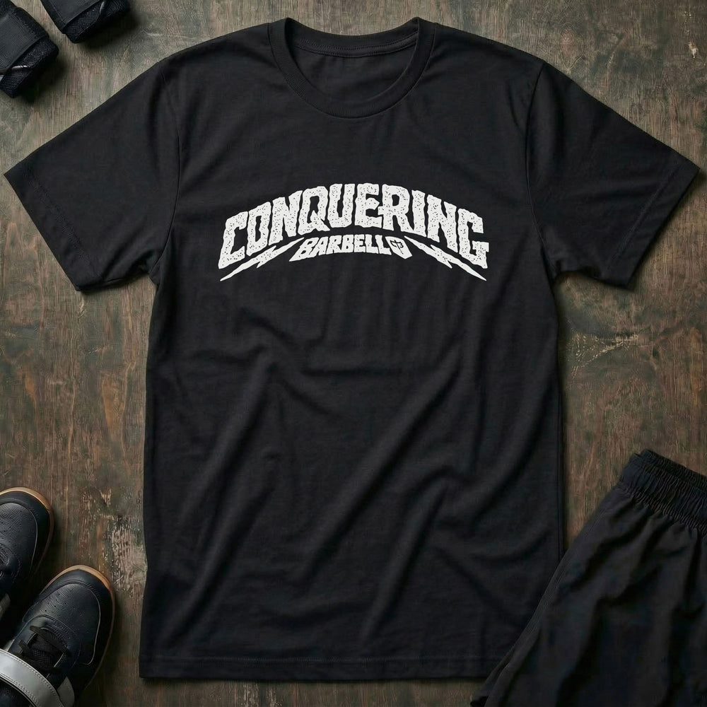 The Battle Axe - Black Tee - Conquering Barbell