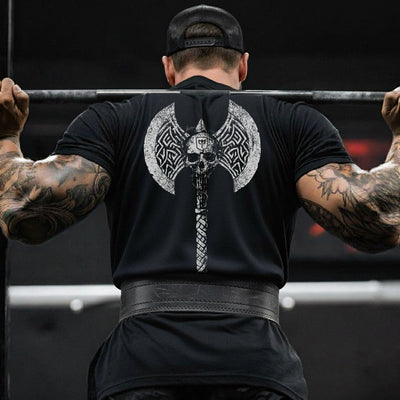 The Battle Axe - Black Tee - Conquering Barbell