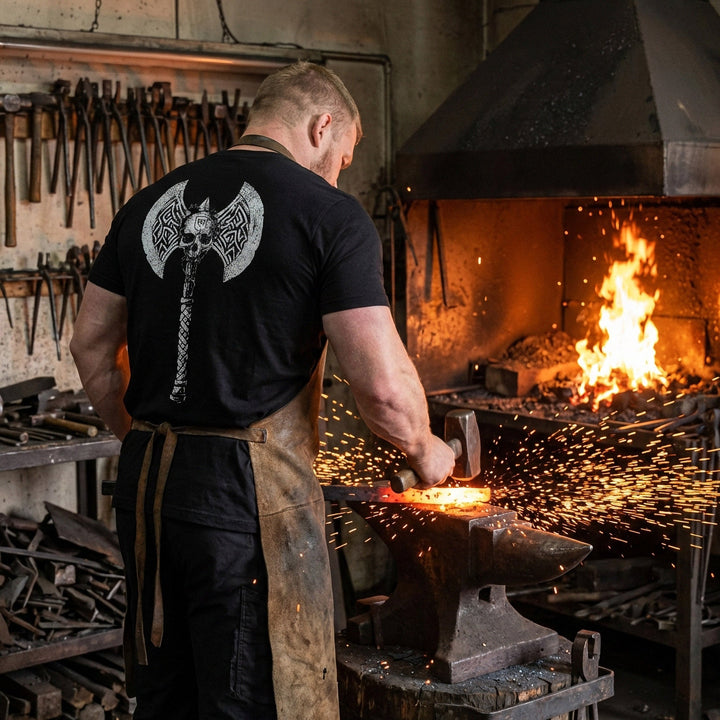 The Battle Axe - Black Tee - Conquering Barbell