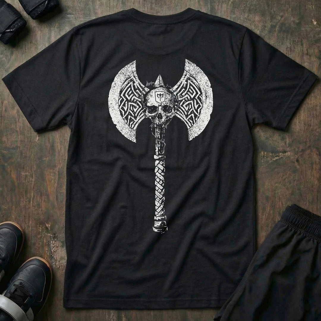 The Battle Axe - Black Tee - Conquering Barbell