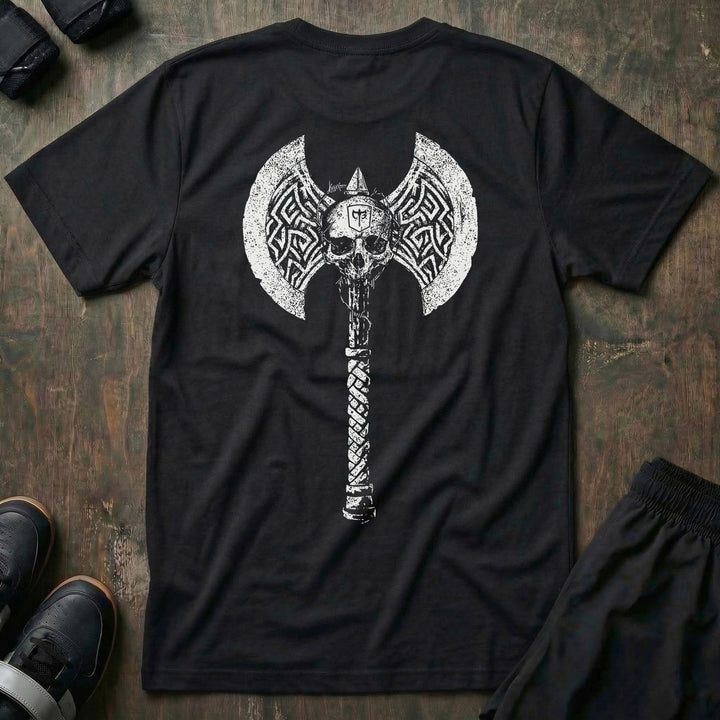 The Battle Axe - Black Tee - Conquering Barbell