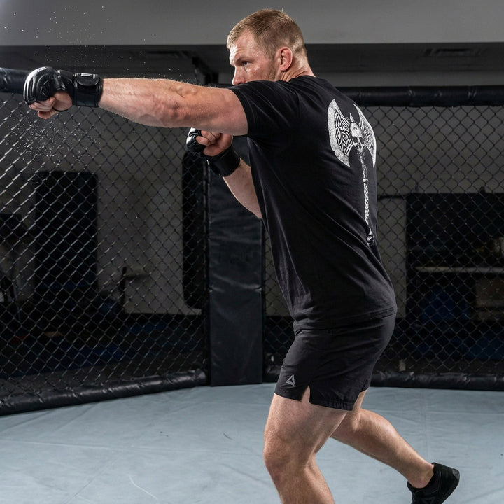 The Battle Axe - Black Tee - Conquering Barbell