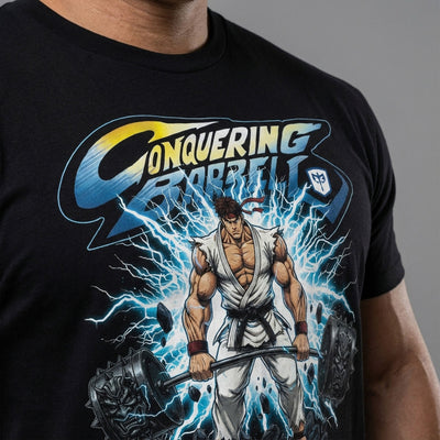 The Deadlifting Warrior Tee - Conquering Barbell