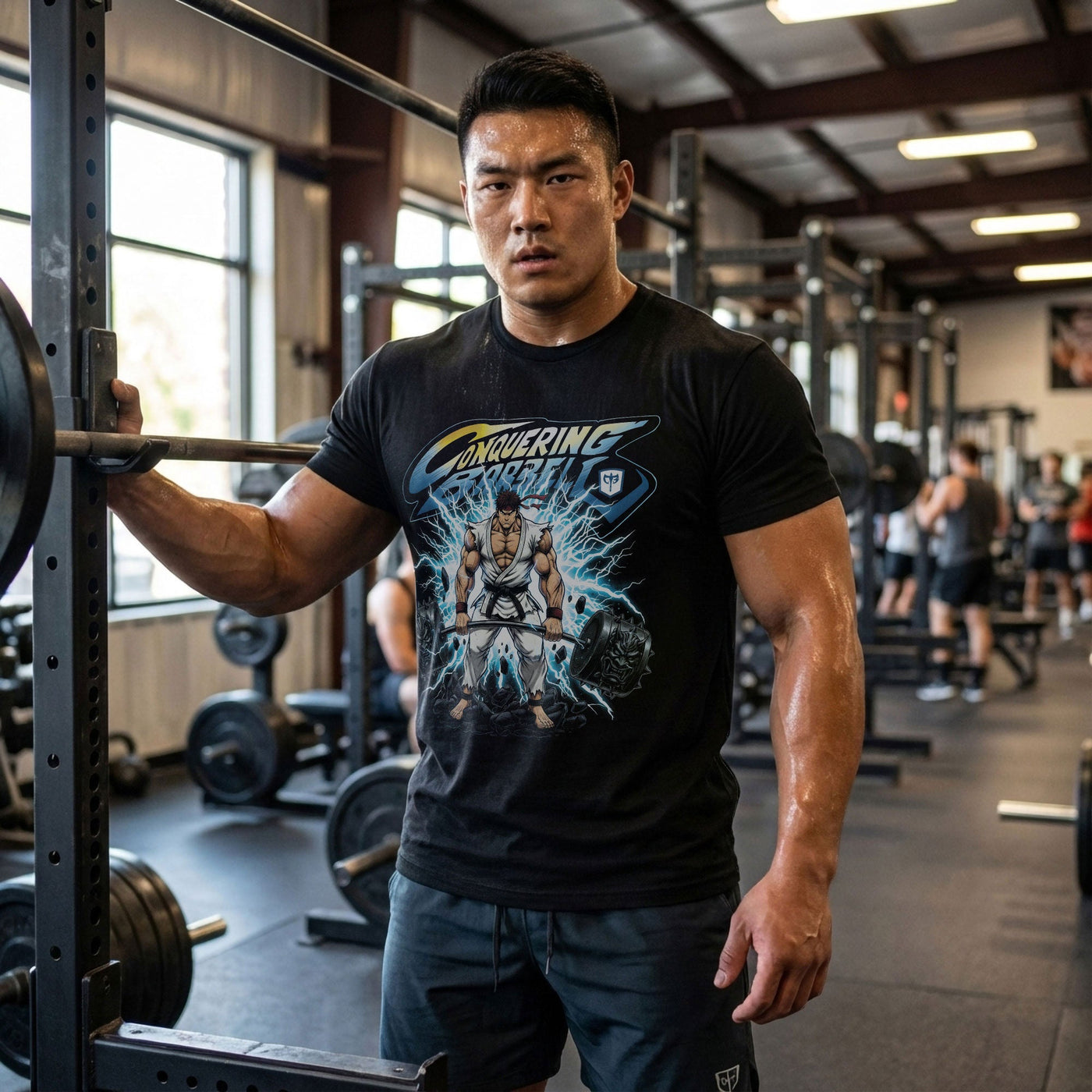 The Deadlifting Warrior Tee - Conquering Barbell