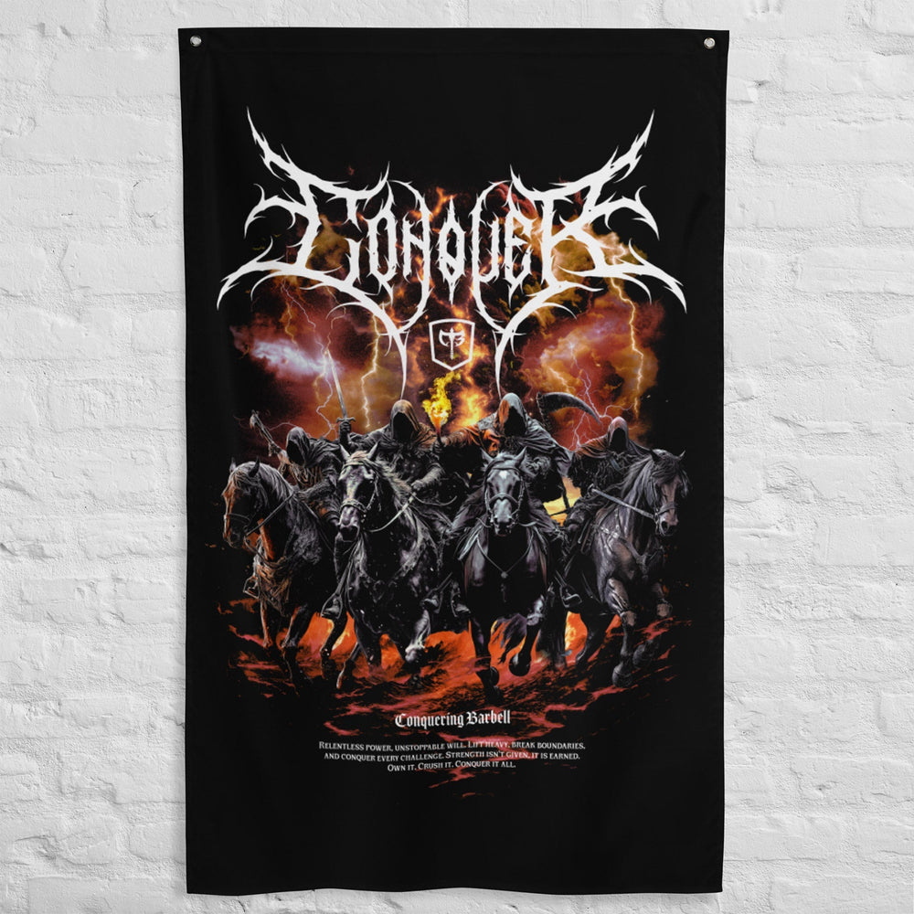 The Four Horsemen - 3' x 5' Polyester Flag - Conquering Barbell