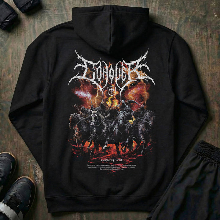 The Four Horsemen pullover hoodie in Black