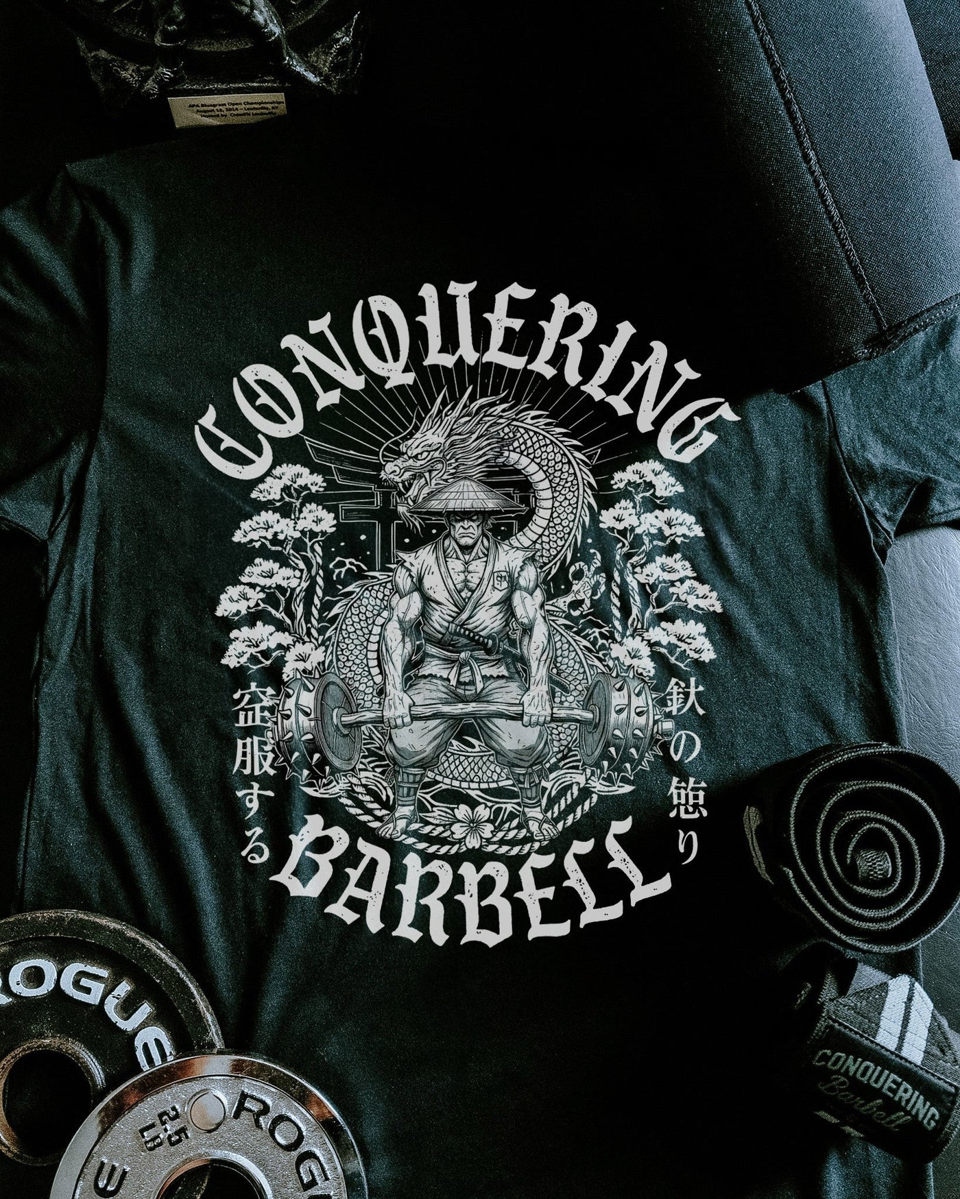 The Iron Ronin - Black Tee - Conquering Barbell
