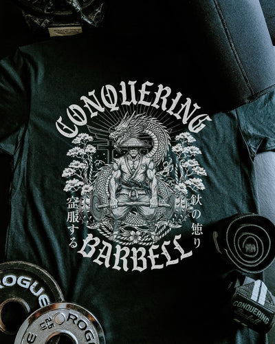 The Iron Ronin - Black Tee - Conquering Barbell