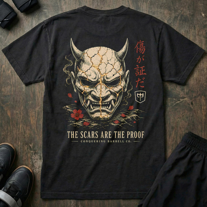 The Scars are the Proof relaxed fit tee in Black