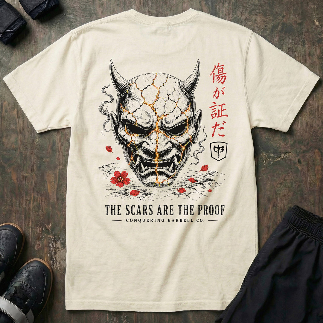 The Scars are the Proof relaxed fit tee in Ivory