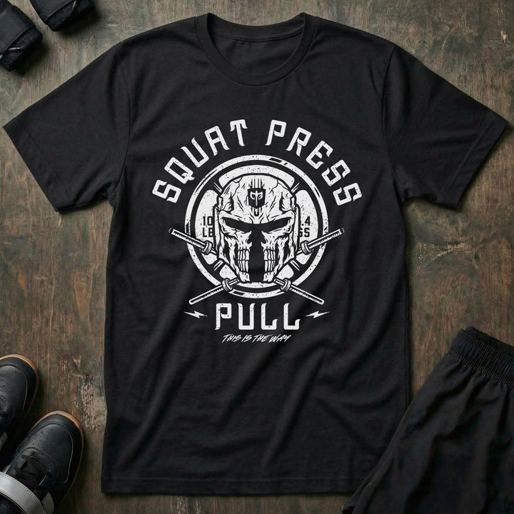 The Skull Helmet Tee - Conquering Barbell
