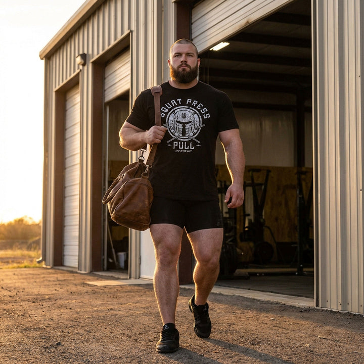 The Skull Helmet Tee - Conquering Barbell