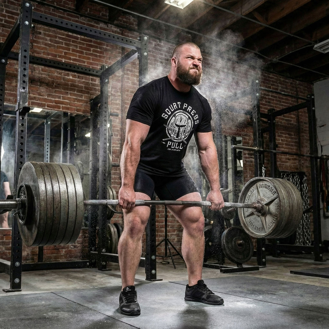 The Skull Helmet Tee - Conquering Barbell