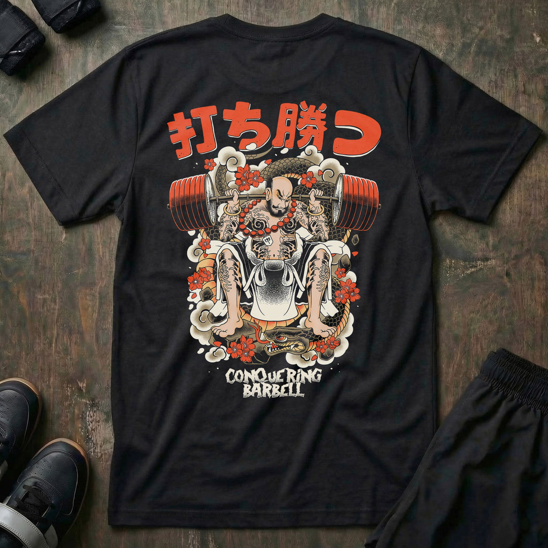 The Tattoed Priest - Black Tee - Conquering Barbell