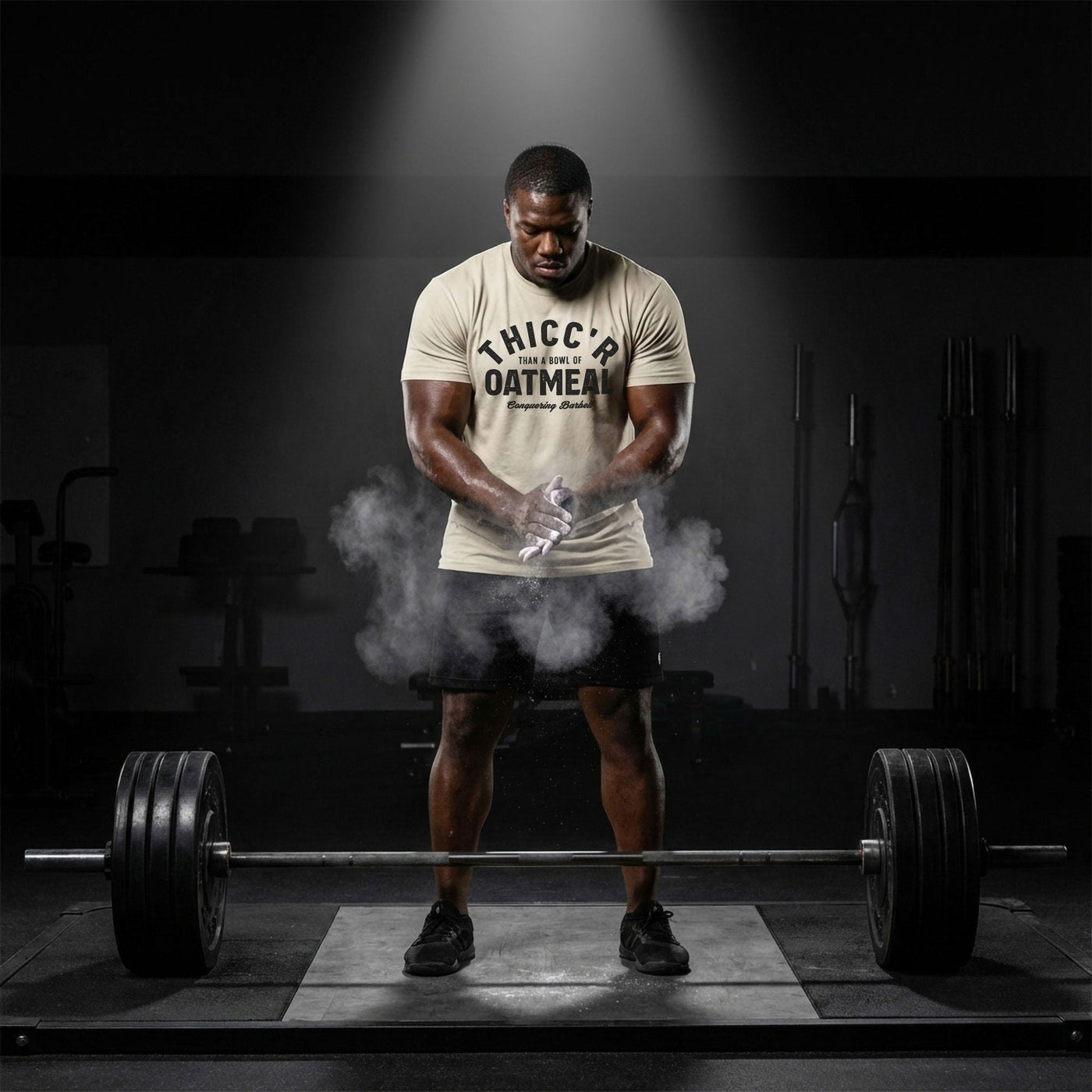 Thicc'r than a bowl of oatmeal Tee - Conquering Barbell