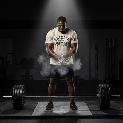 Thicc'r than a bowl of oatmeal Tee - Conquering Barbell