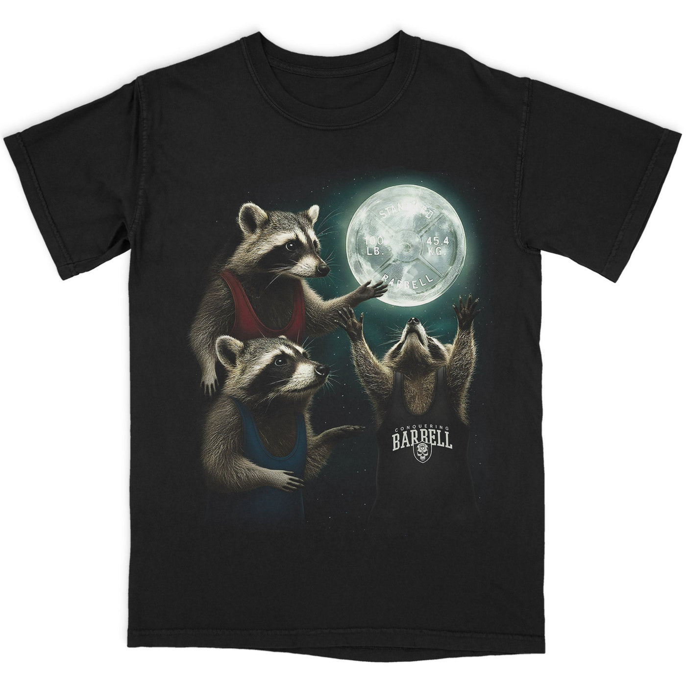 Three Raccoons & The Hunnit - Relaxed Fit tee - Conquering Barbell