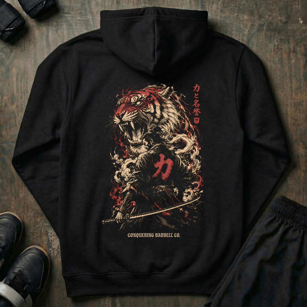 Tiger Fury pullover hoodie in Black