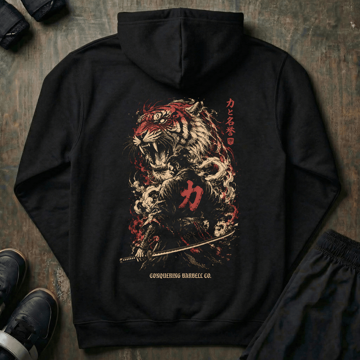 Tiger Fury pullover hoodie in Black