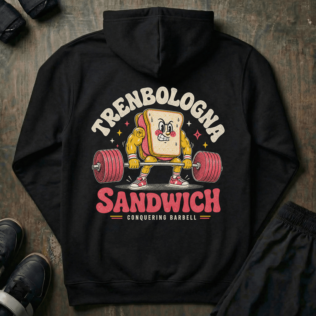 Trenbologna Sandwich pullover hoodie in Black