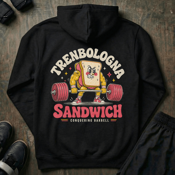 Trenbologna Sandwich pullover hoodie in Black
