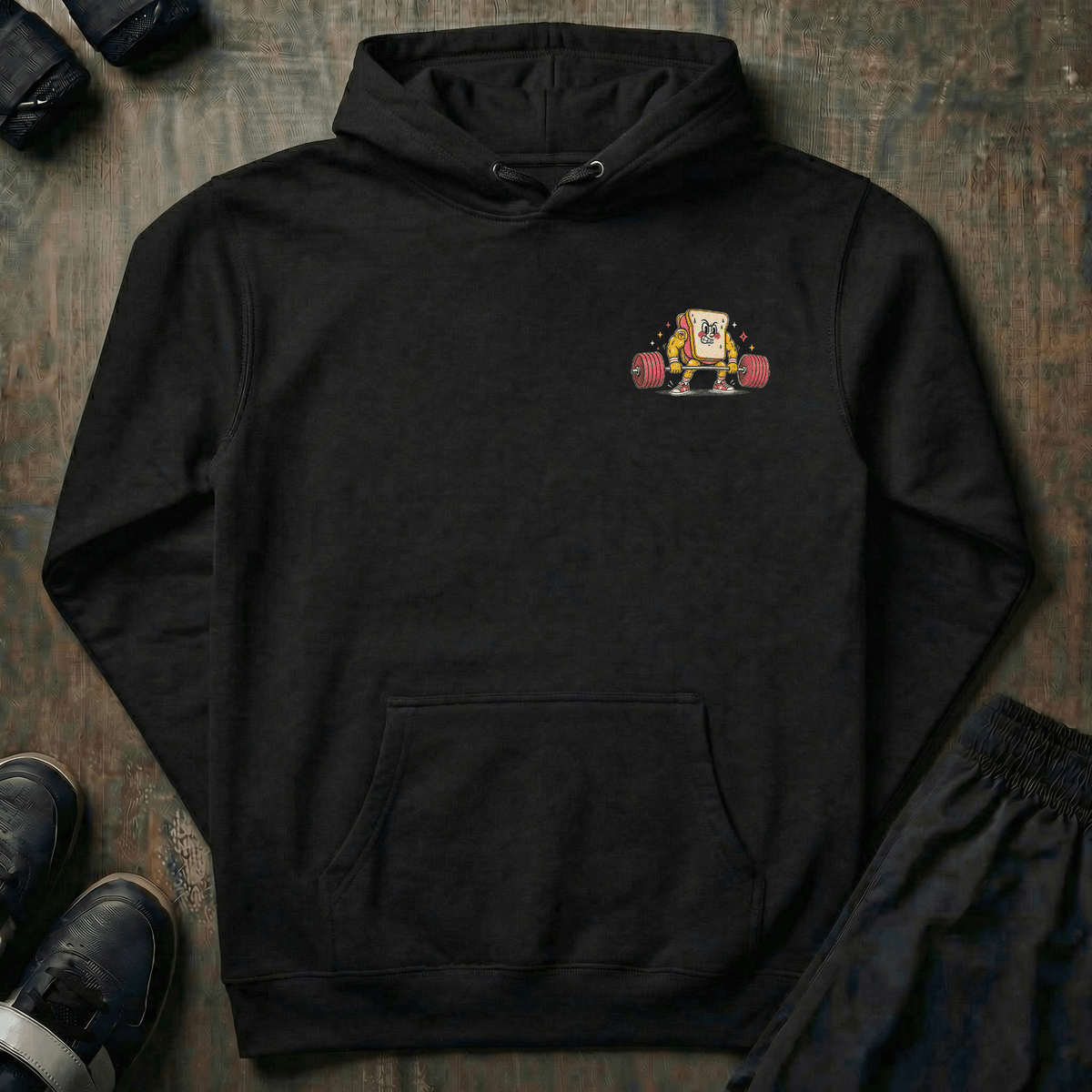 Trenbologna Sandwich pullover hoodie in Black