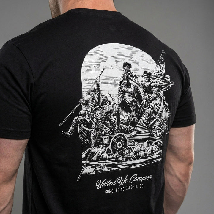 United We Conquer - Black Tee - Conquering Barbell