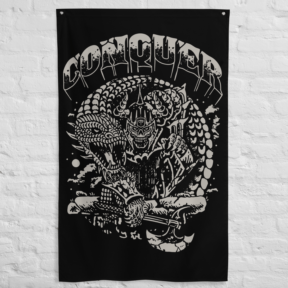 Viking Dragon - 3' x 5' Polyester Flag - Conquering Barbell