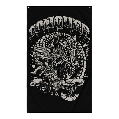 Viking Dragon - 3' x 5' Polyester Flag - Conquering Barbell