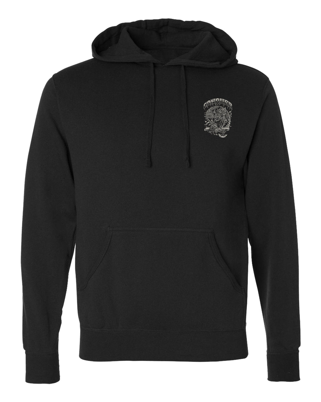 Viking Dragon pullover hoodie in Black