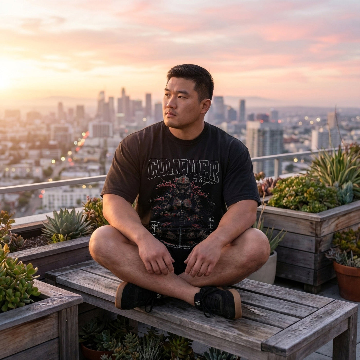 Warrior in the Garden - Relaxed Fit tee - Conquering Barbell