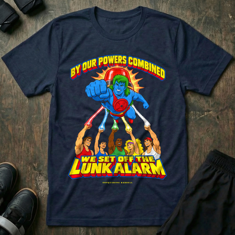 We Set Off the Lunk Alarm - Tee - Navy