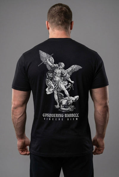 Win the Day - Angel vs Demon Tee - Conquering Barbell