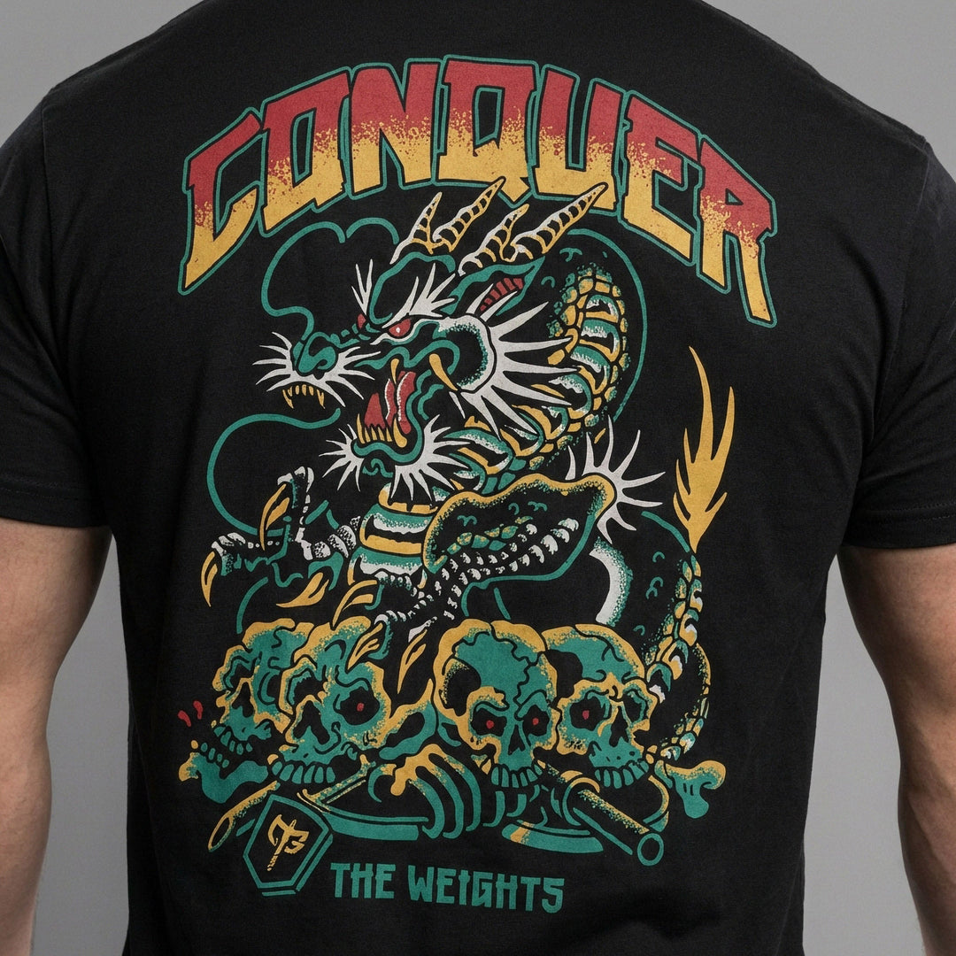 Year of the Dragon Tee - Conquering Barbell