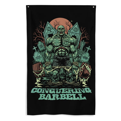 Zombie Deadlift - 3' x 5' Polyester Flag - Conquering Barbell