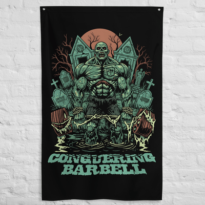 Zombie Deadlift - 3' x 5' Polyester Flag - Conquering Barbell