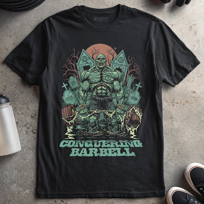 Zombie Deadlift - on Black Tee - Conquering Barbell