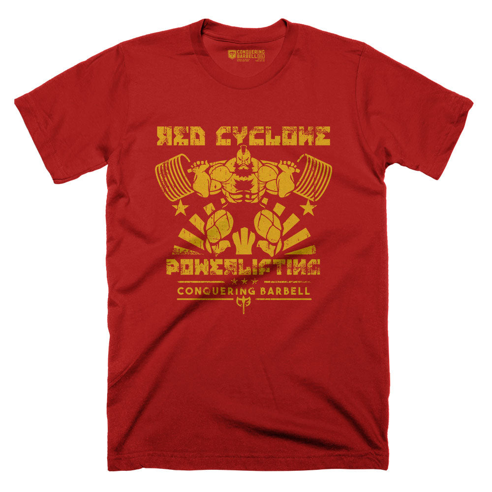Red Cyclone Powerlifting Tee