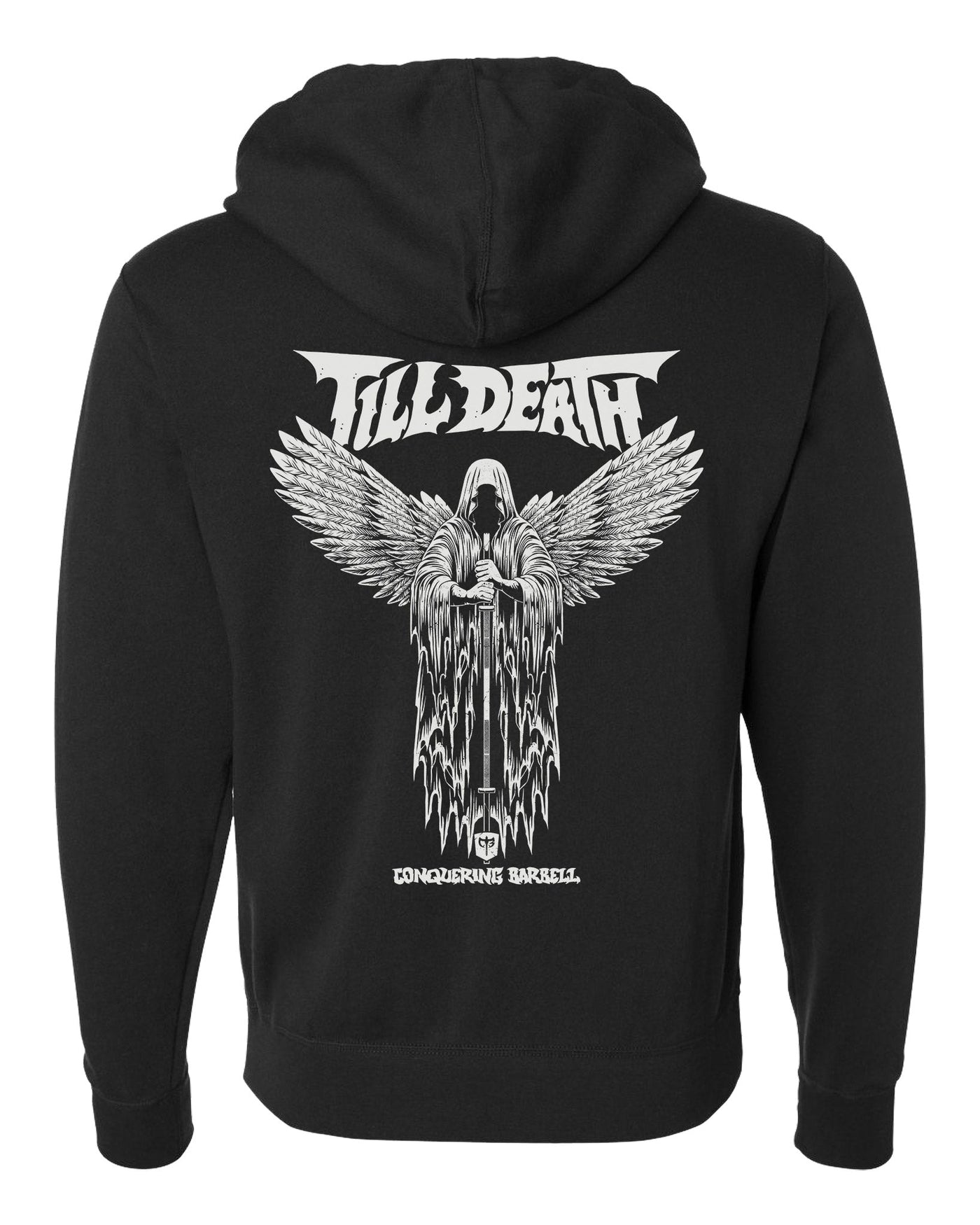 Angel of Barbell Death Pullover Hoodie - Conquering Barbell