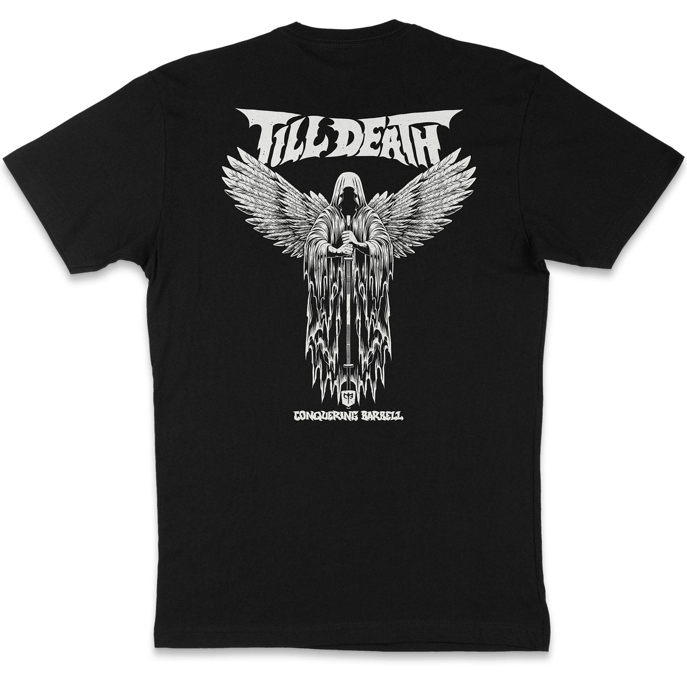 Angel of Barbell Death Tee - Conquering Barbell