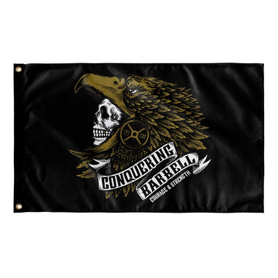 Aztec Eagle Warrior Flag - 3' x 5' Polyester Flag - Conquering Barbell