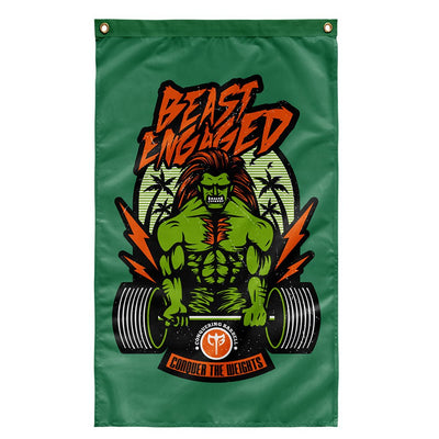 Beast Engaged Flag - 3' x 5' Polyester Flag - Conquering Barbell