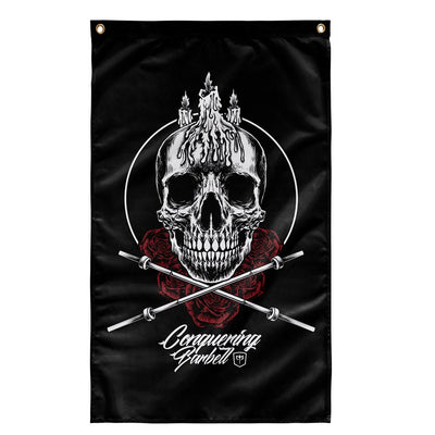 Burn the Candles - 3' x 5' Polyester Flag - Conquering Barbell