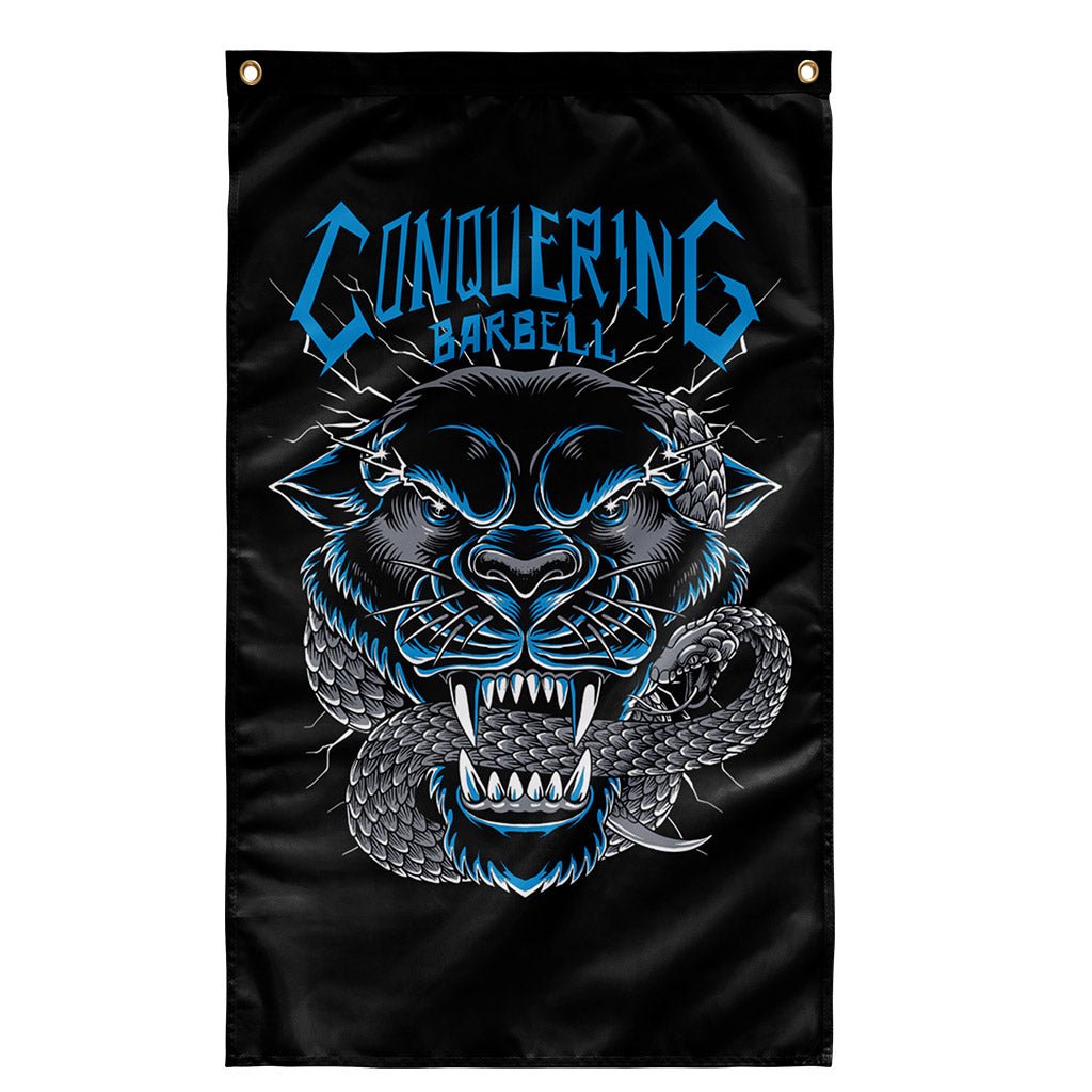 CB Electric Panther - 3' x 5' Polyester Flag - Conquering Barbell