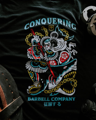 Conquer - Bushido - Black Tee - Conquering Barbell