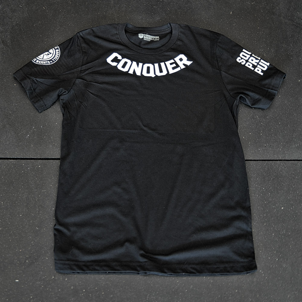 Conquer - Competition Tee - Black - Conquering Barbell