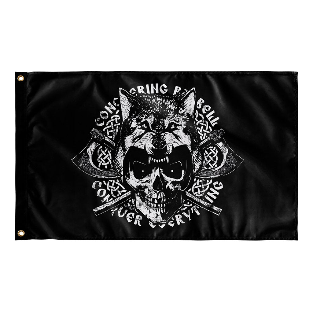 Conquer Everything Flag - 3' x 5' Polyester Flag - Conquering Barbell