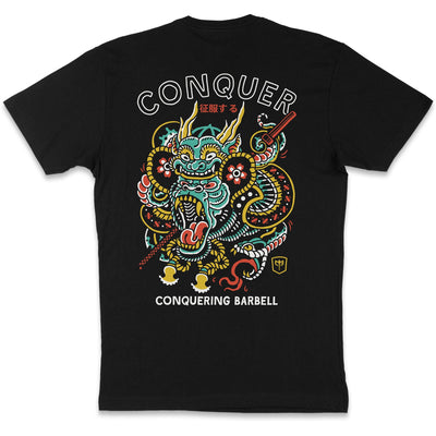 Conquer - Gorilla - Black Tee - Conquering Barbell